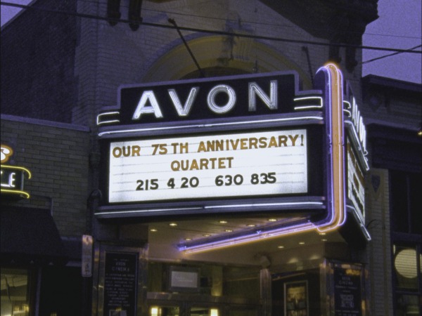 [Avon Cinema marquee at dusk]